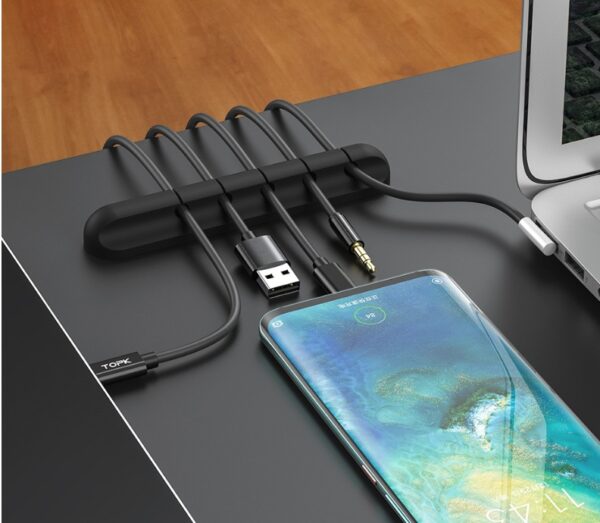 1335003756719.jpg Silicone USB Cable Winder Desktop Cable Organizer Management Multipurpose Clips Cables Protector For Wired Headphones